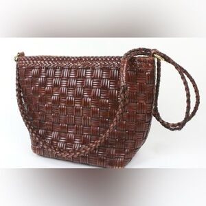 Vintage Woven Leather bag w/ Braided straps | CEM | Y2K 2000s fashion